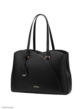 17" Laptop Tote Bag for Women, Work Bags Teacher Tote, Leather Computer Bag